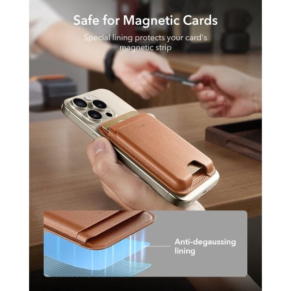 Μαγνητικό Πορτοφόλι MagSafe ESR Classic RFID 5 Καρτών Caramel Brown - Image 6