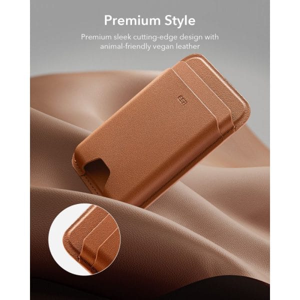 Μαγνητικό Πορτοφόλι MagSafe ESR Classic RFID 5 Καρτών Caramel Brown - Image 7
