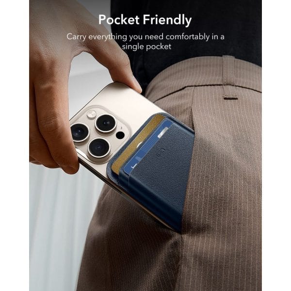 Μαγνητικό Πορτοφόλι MagSafe ESR Classic RFID 5 Καρτών Dark Blue - Image 6