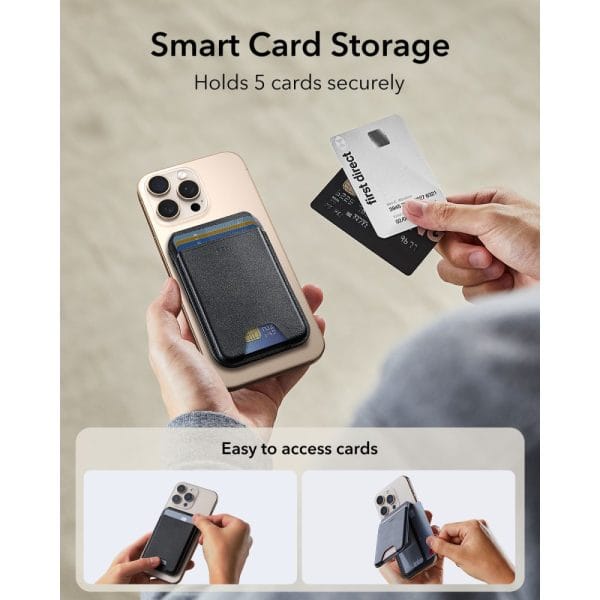 Μαγνητικό Πορτοφόλι MagSafe ESR Classic RFID Wallet Stand 5 Καρτών Black - Image 5