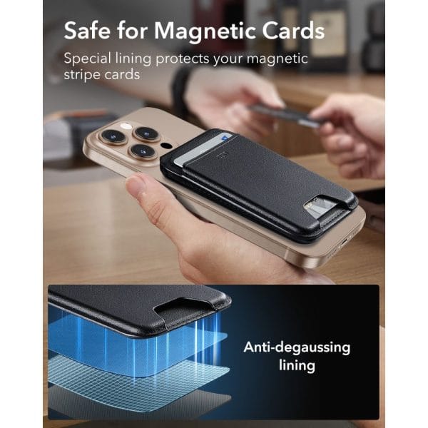 Μαγνητικό Πορτοφόλι MagSafe ESR Classic RFID Wallet Stand 5 Καρτών Black - Image 6