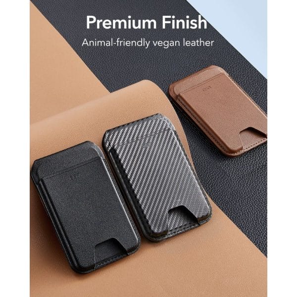 Μαγνητικό Πορτοφόλι MagSafe ESR Classic RFID Wallet Stand 5 Καρτών Carbon Fiber Black - Image 8