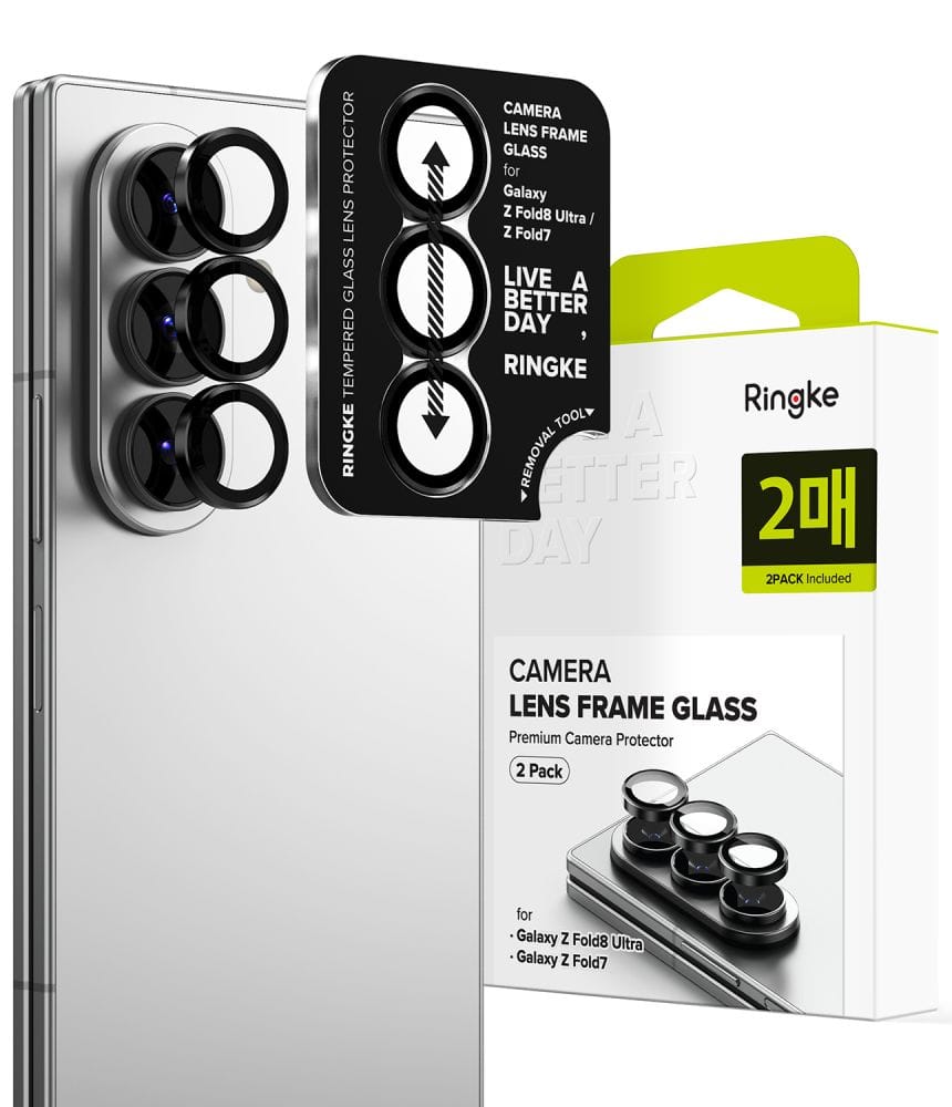 Προστασία κάμερας Samsung Galaxy Z Fold 7 Z Fold 8 Ultra Ringke Camera Frame 2-Pack Black