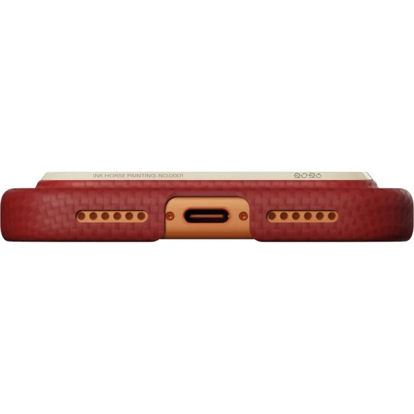 Θήκη iPhone 17 Pro Pitaka Edge Case MagSafe Ink Horse Cinnabar - Image 4