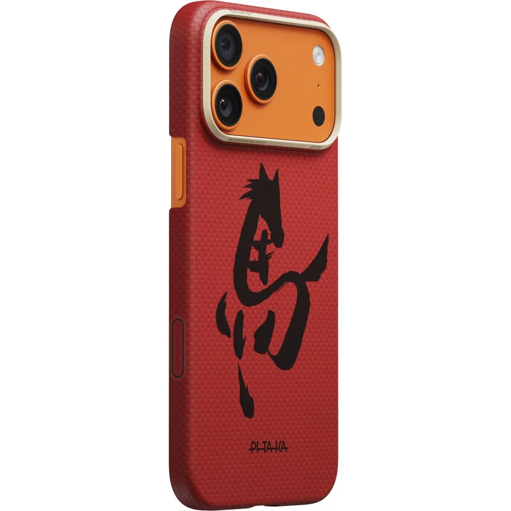 Θήκη iPhone 17 Pro Pitaka Edge Case MagSafe Ink Horse Cinnabar