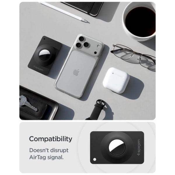 Θήκη Κάρτα Apple AirTag 1 / 2 Spigen AirFit 2 2-Pack Black (ACS11199) - Image 10