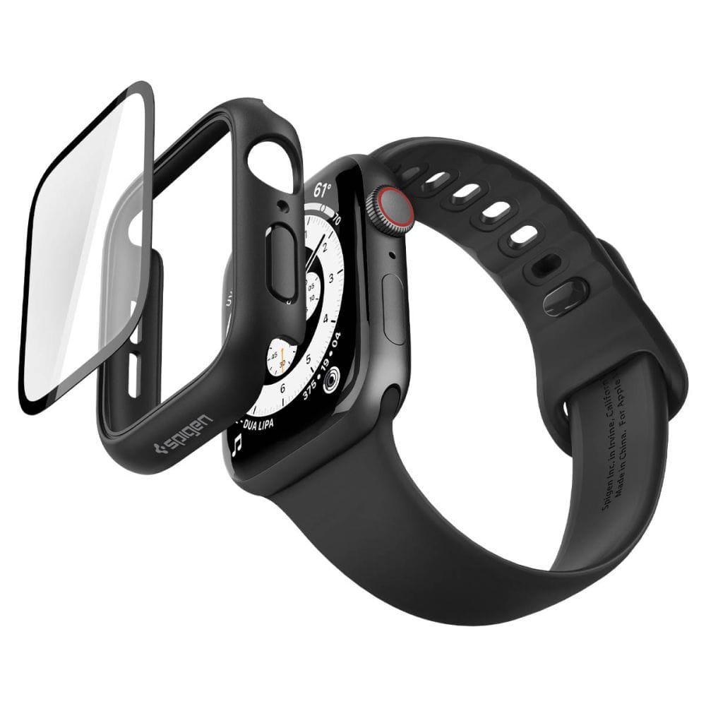 Θήκη με Τζάμι Apple Watch 44mm Spigen Thin Fit 360 Black (ACS11592) - Image 3