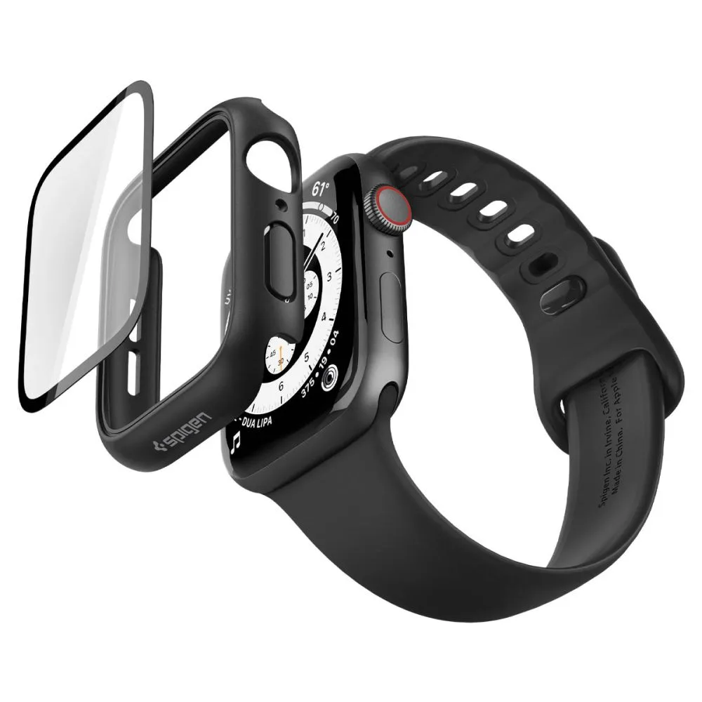Θήκη με Τζάμι Apple Watch 44mm Spigen Thin Fit 360 Black (ACS11592) - Image 3