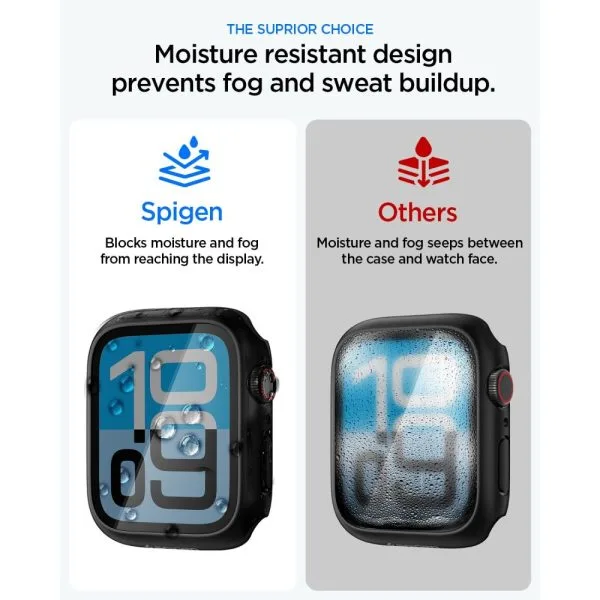 Θήκη με Τζάμι Apple Watch 44mm Spigen Thin Fit 360 Black (ACS11592) - Image 5