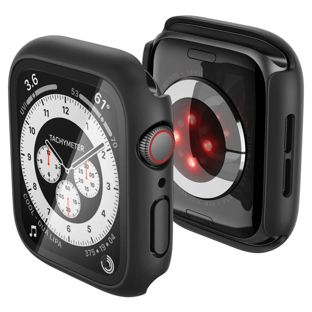 Θήκη με τζάμι Apple Watch 44mm Spigen Thin Fit 360 Black ACS11592