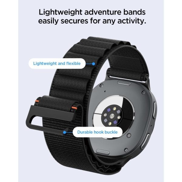 Λουράκι Samsung Galaxy Watch 8 / 9 / Classic 40 / 44 / 46mm Spigen WBF1 Black (AMP11607) - Image 6