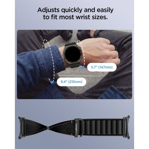 Λουράκι Samsung Galaxy Watch Ultra 1 / 2 47mm Spigen WBF1 Black (AMP11613) - Image 7