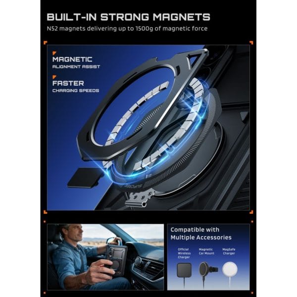 Θήκη Samsung Galaxy Z Fold 8 Supcase UB Grip Mag MagSafe Black - Image 6