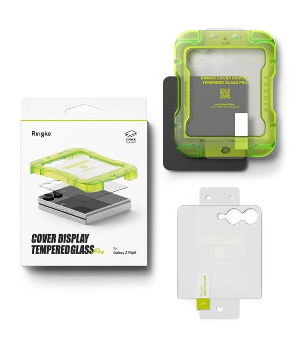 Τζάμι Προστασίας Εξωτερικής Οθόνης Samsung Galaxy Z Flip 8 Ringke Cover Display Pro 2-Pack Clear - Image 7