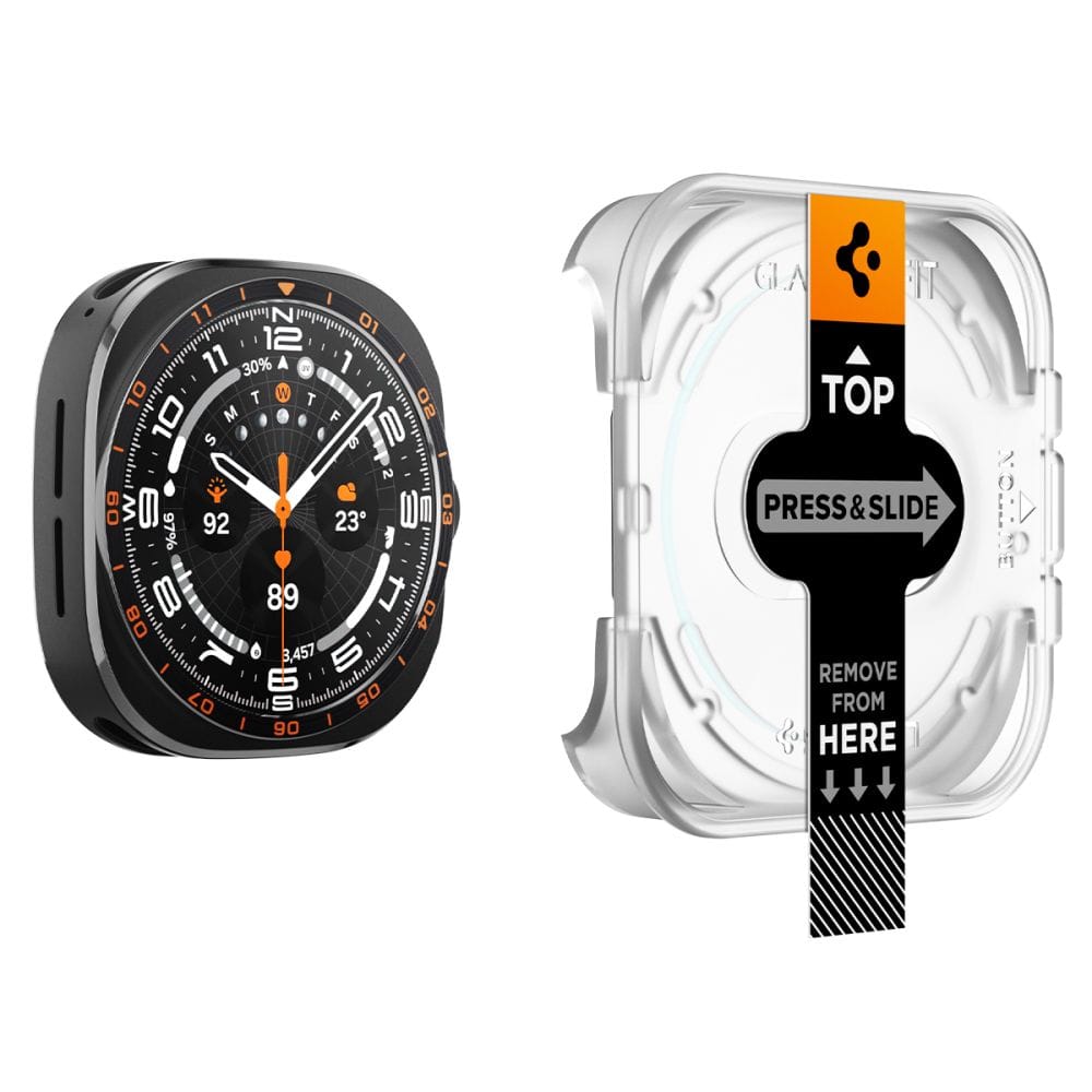 Τζάμι Προστασίας Samsung Galaxy Watch Ultra 2 47mm Spigen Glas.tR EZ Fit AC 2-Pack Clear (AGL11758) - Image 3