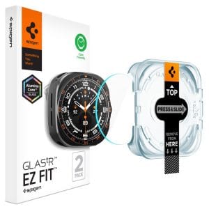 Τζάμι Προστασίας Samsung Galaxy Watch Ultra 2 47mm Spigen Glas.tR EZ Fit AC 2-Pack Clear