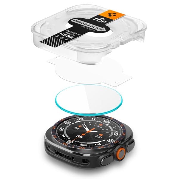 Τζάμι Προστασίας Samsung Galaxy Watch Ultra 2 47mm Spigen Glas.tR EZ Fit AC 2-Pack Clear (AGL11758) - Image 5