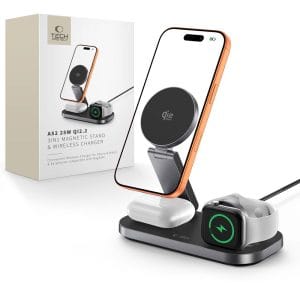 Ασύρματος φορτιστής 3 σε 1 Tech-Protect A52 MagSafe Qi2.2 25W Μαύρος