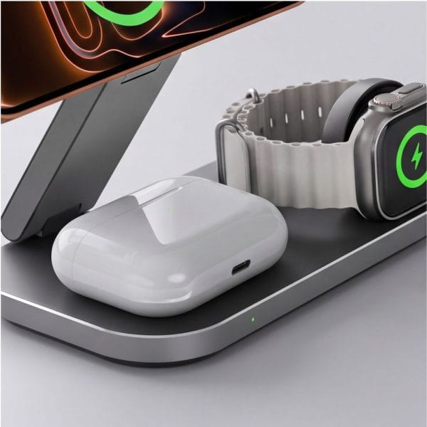 Ασύρματος Φορτιστής 3 σε 1 Tech-Protect A52 MagSafe Qi2.2 25W Μαύρος - Image 9