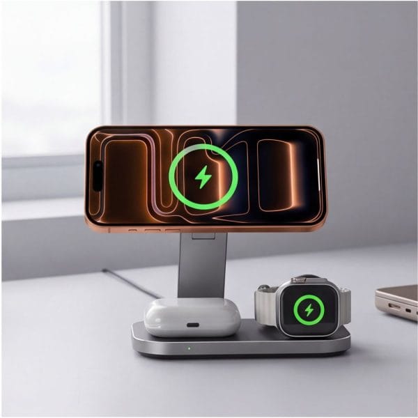 Ασύρματος Φορτιστής 3 σε 1 Tech-Protect A52 MagSafe Qi2.2 25W Μαύρος - Image 10
