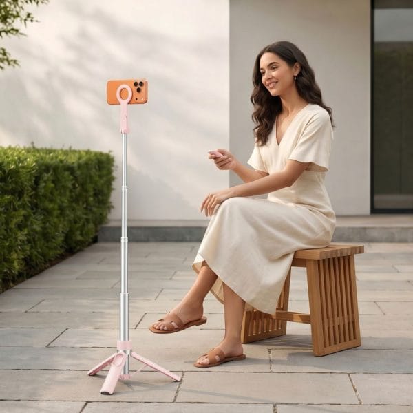 Selfie Stick & Τρίποδο Κινητού Tech-Protect L11S MagSafe Bluetooth Ροζ - Image 10