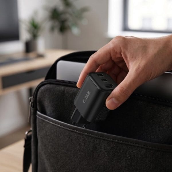 Φορτιστής Τοίχου GaN Tech-Protect NCA100W-GaN-AVS 100W 2x USB-C + USB-A Black - Image 4