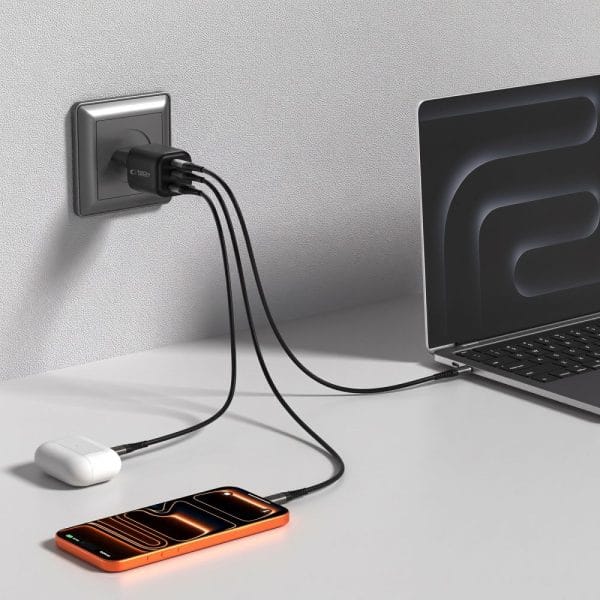 Φορτιστής Τοίχου GaN Tech-Protect NCA100W-GaN-AVS 100W 2x USB-C + USB-A Black - Image 6