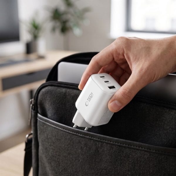 Φορτιστής Τοίχου GaN Tech-Protect NCA100W-GaN-AVS 100W 2x USB-C + USB-A White - Image 5