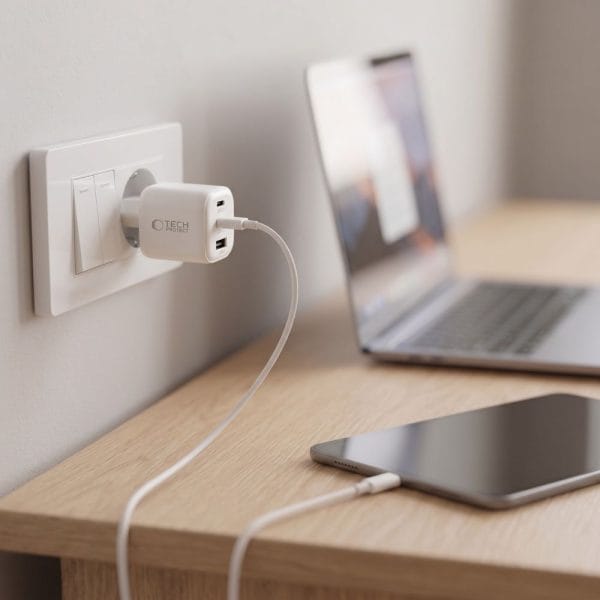 Φορτιστής Τοίχου GaN Tech-Protect NCA100W-GaN-AVS 100W 2x USB-C + USB-A White - Image 6
