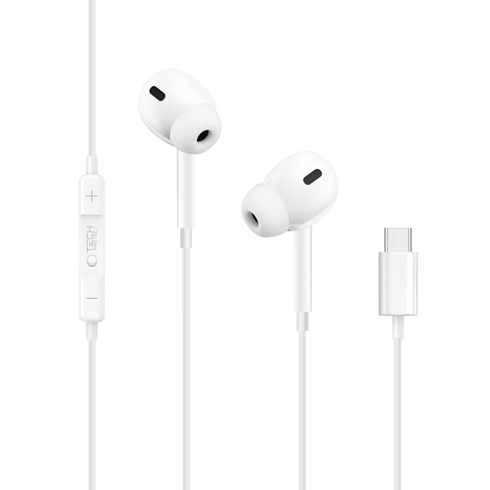 Ενσύρματα Ακουστικά USB-C με Μικρόφωνο Tech-Protect Ultraboost Core G3 White - Image 2