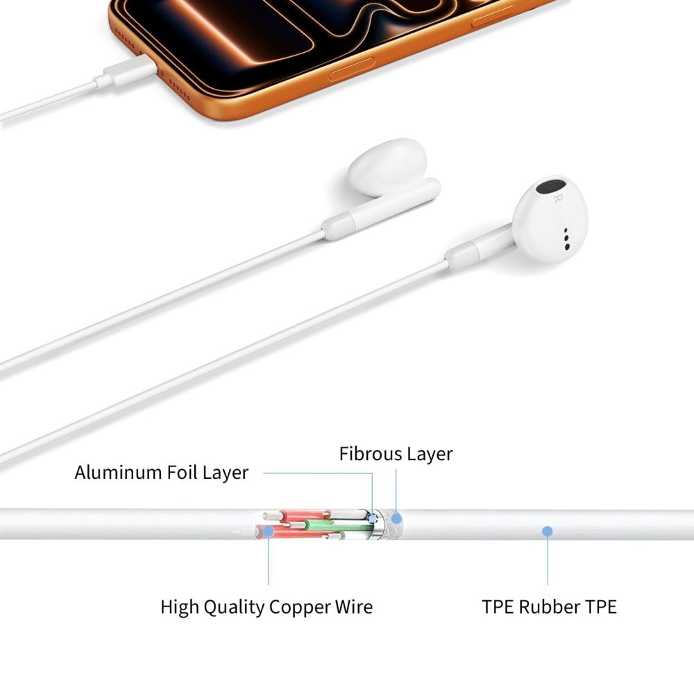 Ενσύρματα Ακουστικά USB-C Tech-Protect UltraBoost Core G4 White - Image 3