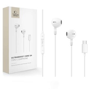 Ενσύρματα Ακουστικά USB-C Tech-Protect UltraBoost Core G4 White