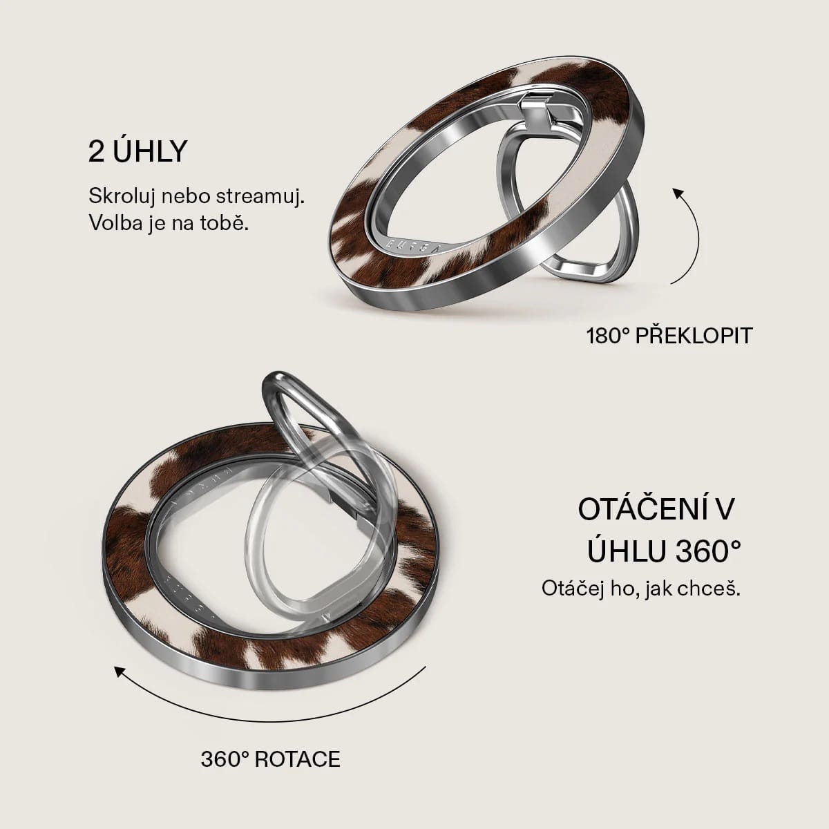 Burga Magnetic Ring Holder Silver - Celestial