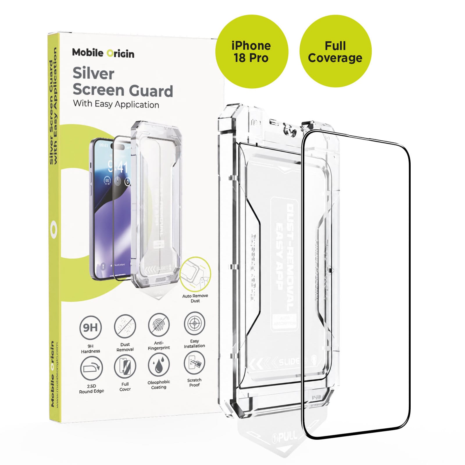 Τζάμι Προστασίας iPhone 18 Pro Mobile Origin Screen Guard με Applicator