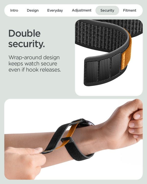 Spigen Athlex Air active black orange - Google Pixel Watch 5/4/3 41mm/2/1