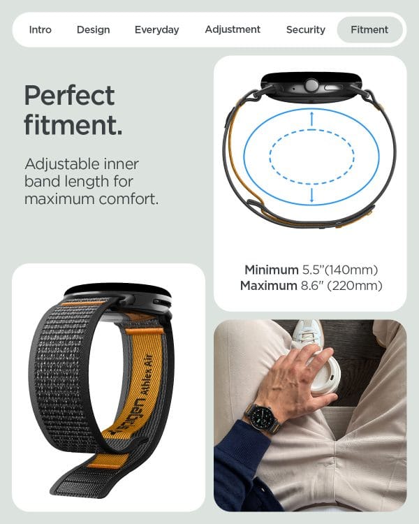 Spigen Athlex Air active black orange - Google Pixel Watch 5/4/3 41mm/2/1