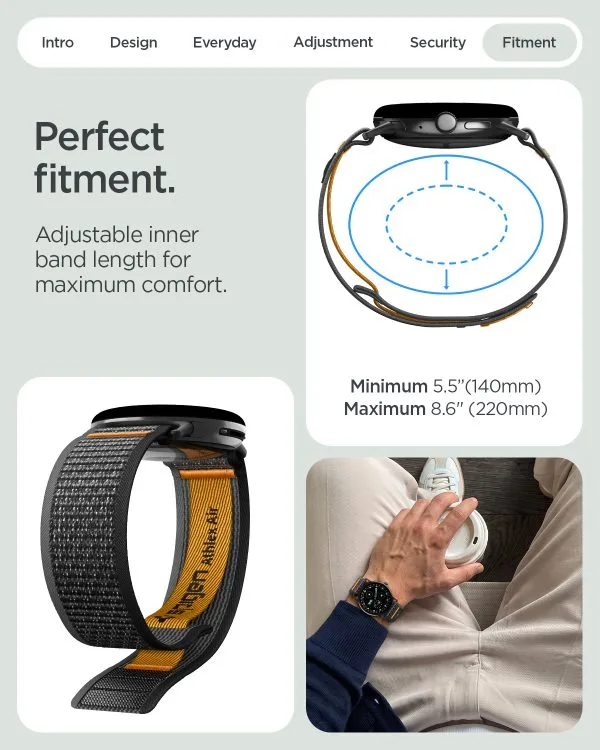 Spigen Athlex Air active black orange - Google Pixel Watch 5/4/3 41mm/2/1