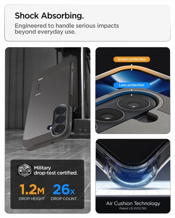 Spigen Tough Armor MagSafe gunmetal - Samsung Galaxy S26 FE