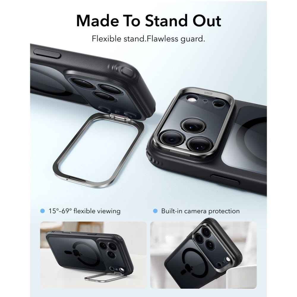 Θήκη iPhone 17 Pro / 18 Pro ESR Classic Hybrid Kickstand MagSafe Clear/Black - Image 3