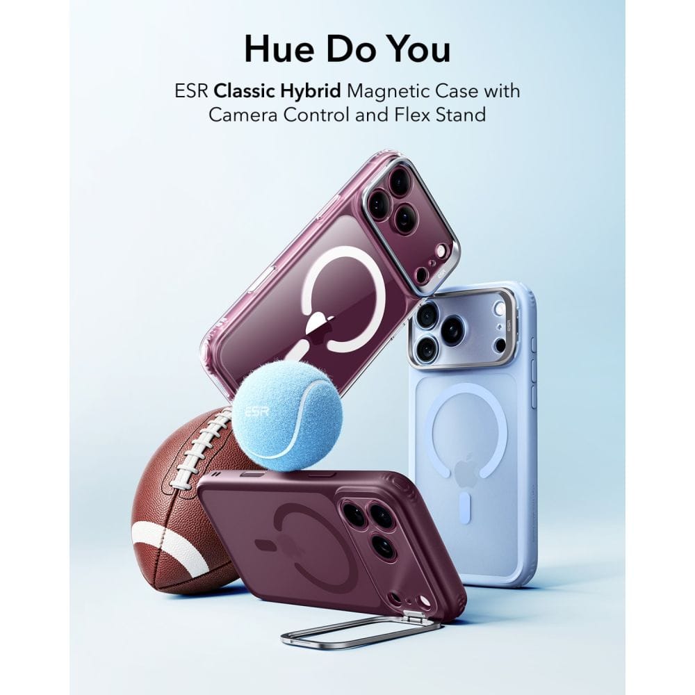 Θήκη iPhone 17 Pro Max / 18 Pro Max ESR Classic Hybrid Kickstand MagSafe Frosted Deep Burgundy - Image 2