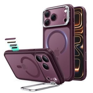 Θήκη iPhone 17 Pro Max / 18 Pro Max ESR Classic Hybrid Kickstand MagSafe Frosted Deep Burgundy