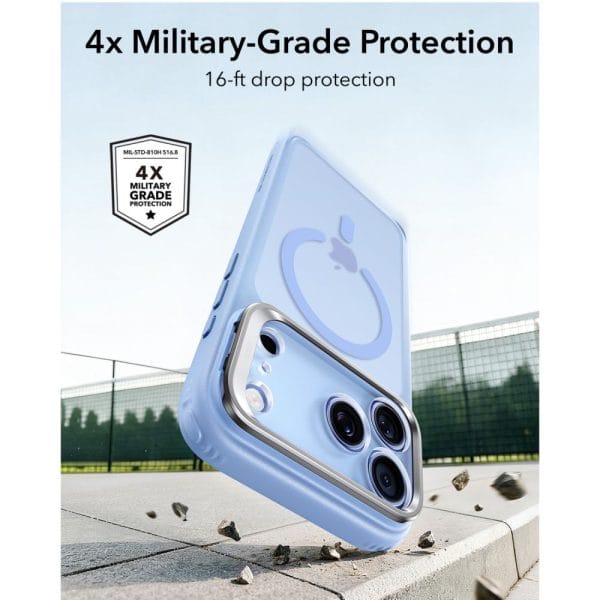 Θήκη iPhone 17 Pro Max / 18 Pro Max ESR Classic Hybrid Kickstand MagSafe Frosted Light Blue - Image 4