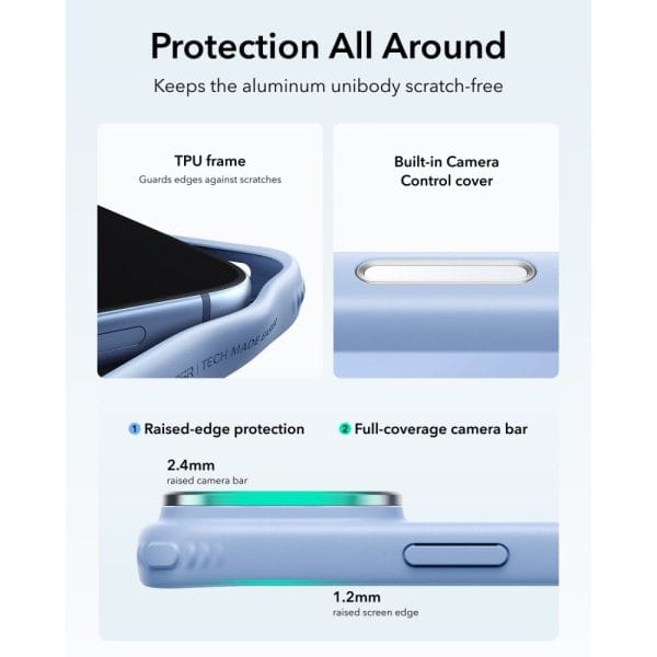 Θήκη iPhone 17 Pro Max / 18 Pro Max ESR Classic Hybrid Kickstand MagSafe Frosted Light Blue - Image 5