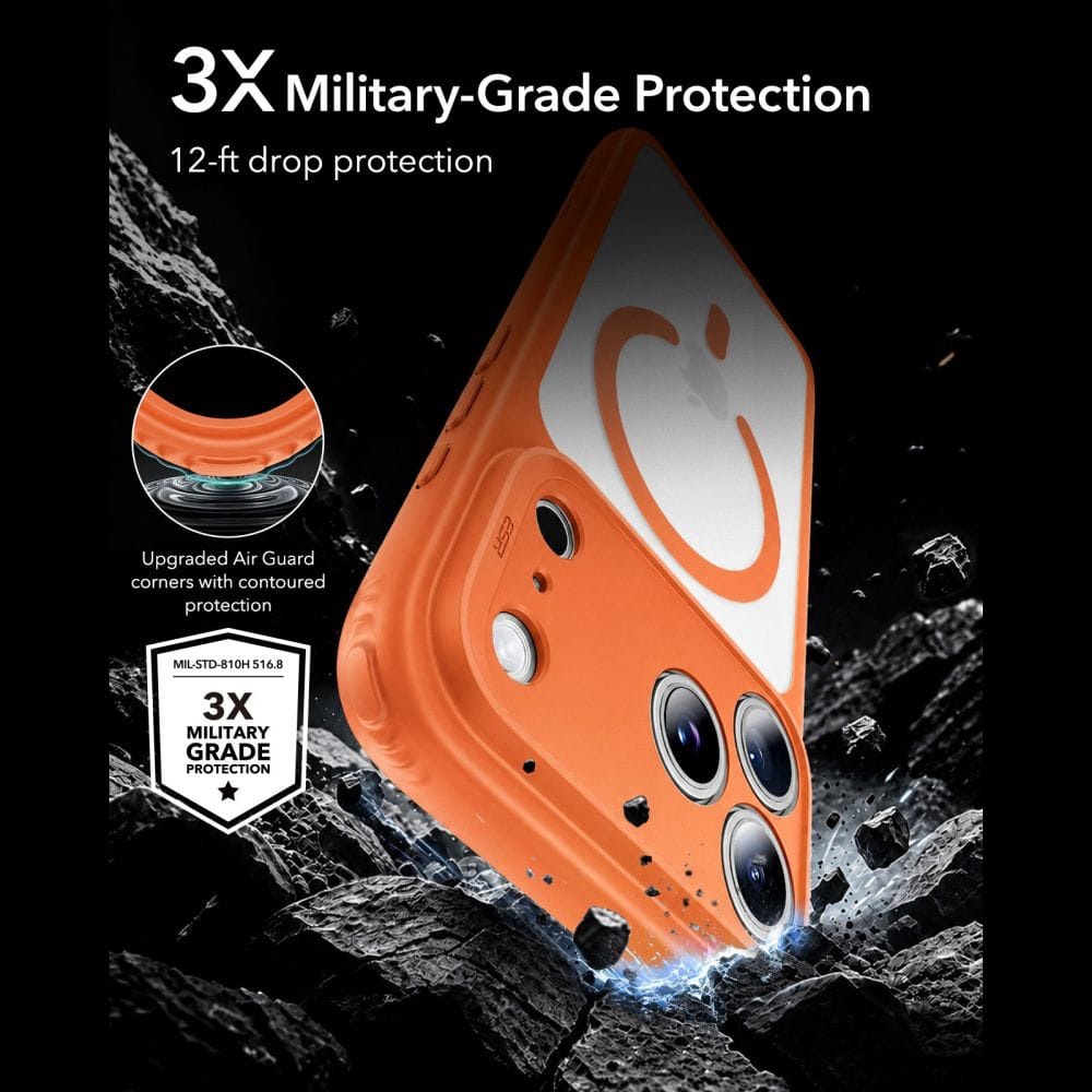 Θήκη iPhone 17 Pro / 18 Pro ESR Classic Hybrid MagSafe Frosted Orange - Image 3