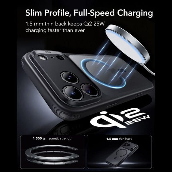 Θήκη iPhone 17 Pro Max / 18 Pro Max ESR Classic Hybrid MagSafe Frosted Black - Image 5