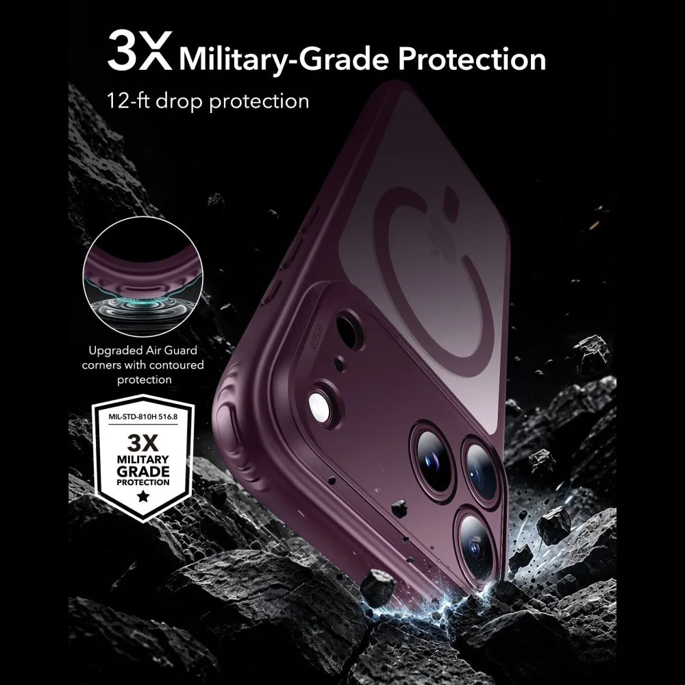 Θήκη iPhone 18 Pro Max / 17 Pro Max ESR Classic Hybrid MagSafe Frosted Deep Burgundy - Image 3
