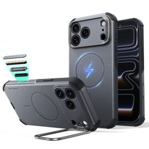 Θήκη iPhone 17 Pro / 18 Pro ESR Cyber Tough Kickstand MagSafe Grey