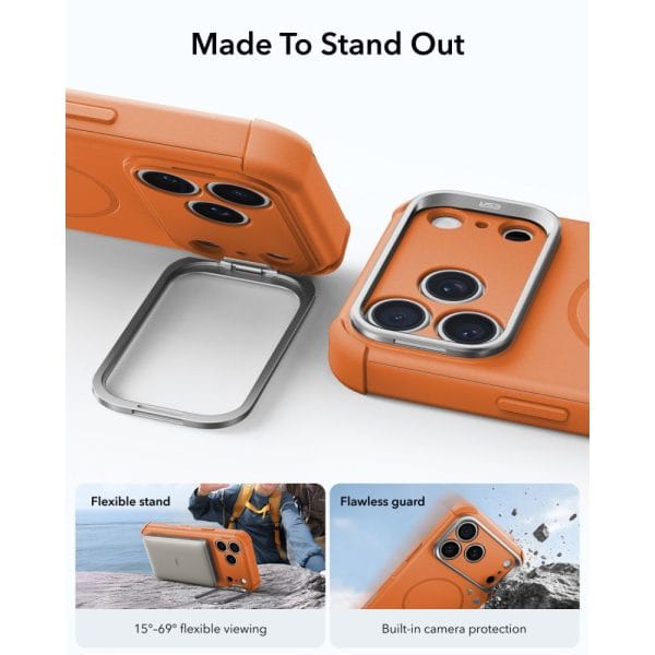 Θήκη iPhone 17 Pro / 18 Pro ESR Cyber Tough Kickstand MagSafe Orange - Image 4