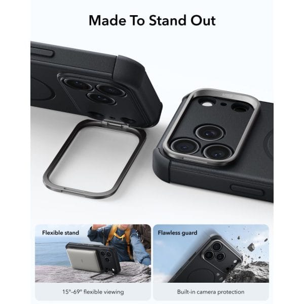 Θήκη iPhone 17 Pro Max / 18 Pro Max ESR Cyber Tough Kickstand MagSafe Black - Image 4