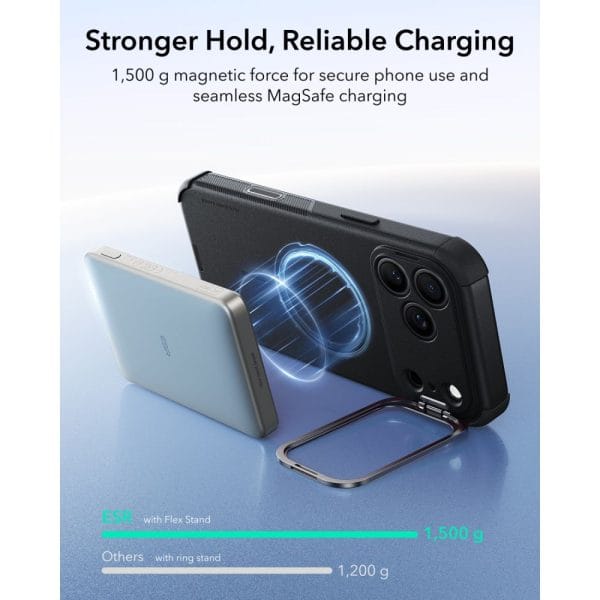 Θήκη iPhone 17 Pro Max / 18 Pro Max ESR Cyber Tough Kickstand MagSafe Black - Image 7